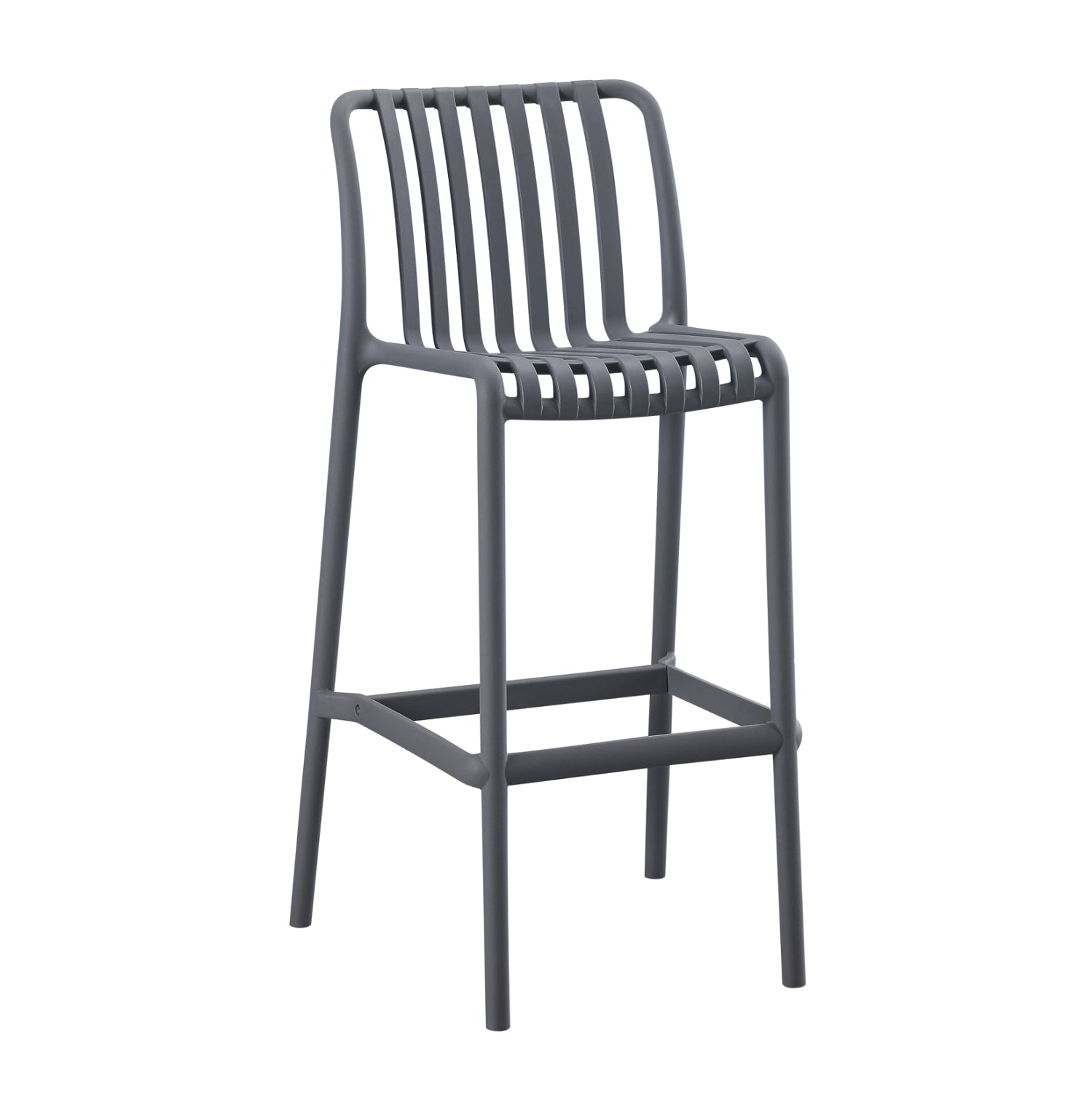 Бар стол от полипропилен CONVEE сив 38,5x49,5x102Hcm.