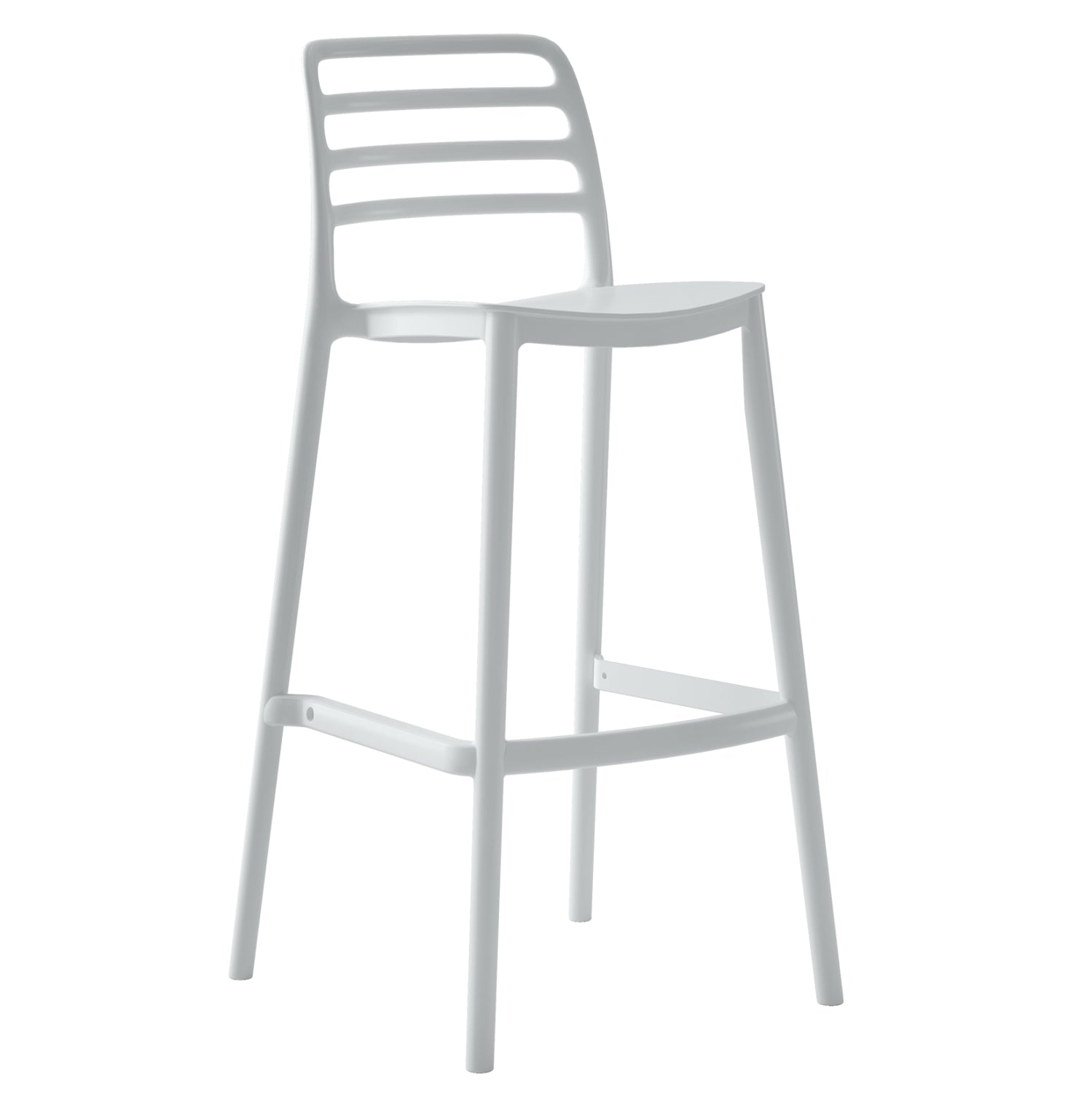 Бар стол от полипропилен SNOD бял 37,2x50x101,5Hcm.