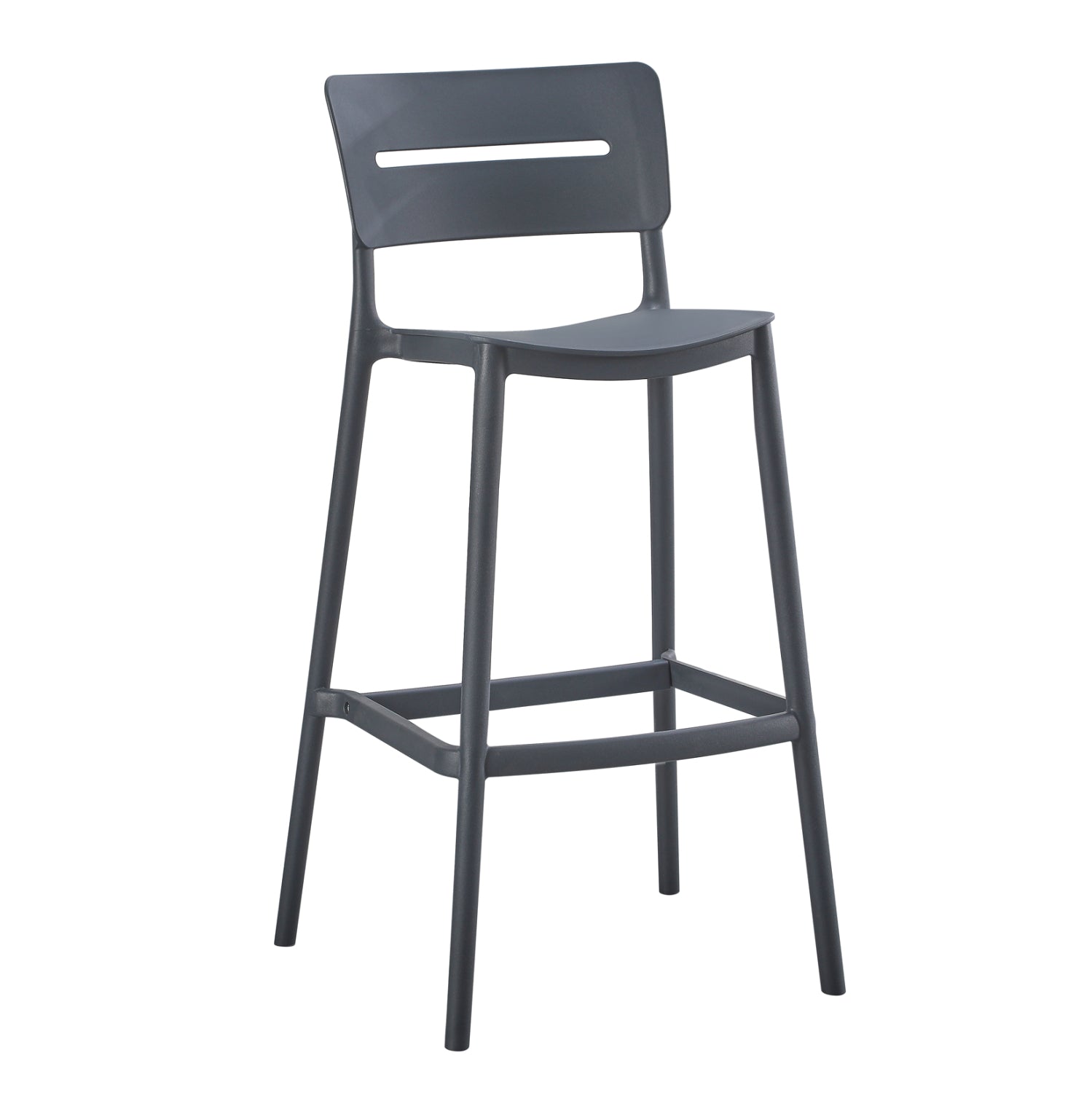 Бар стол от полипропилен SNOD2 сив 37,2x50x101,5Hcm.