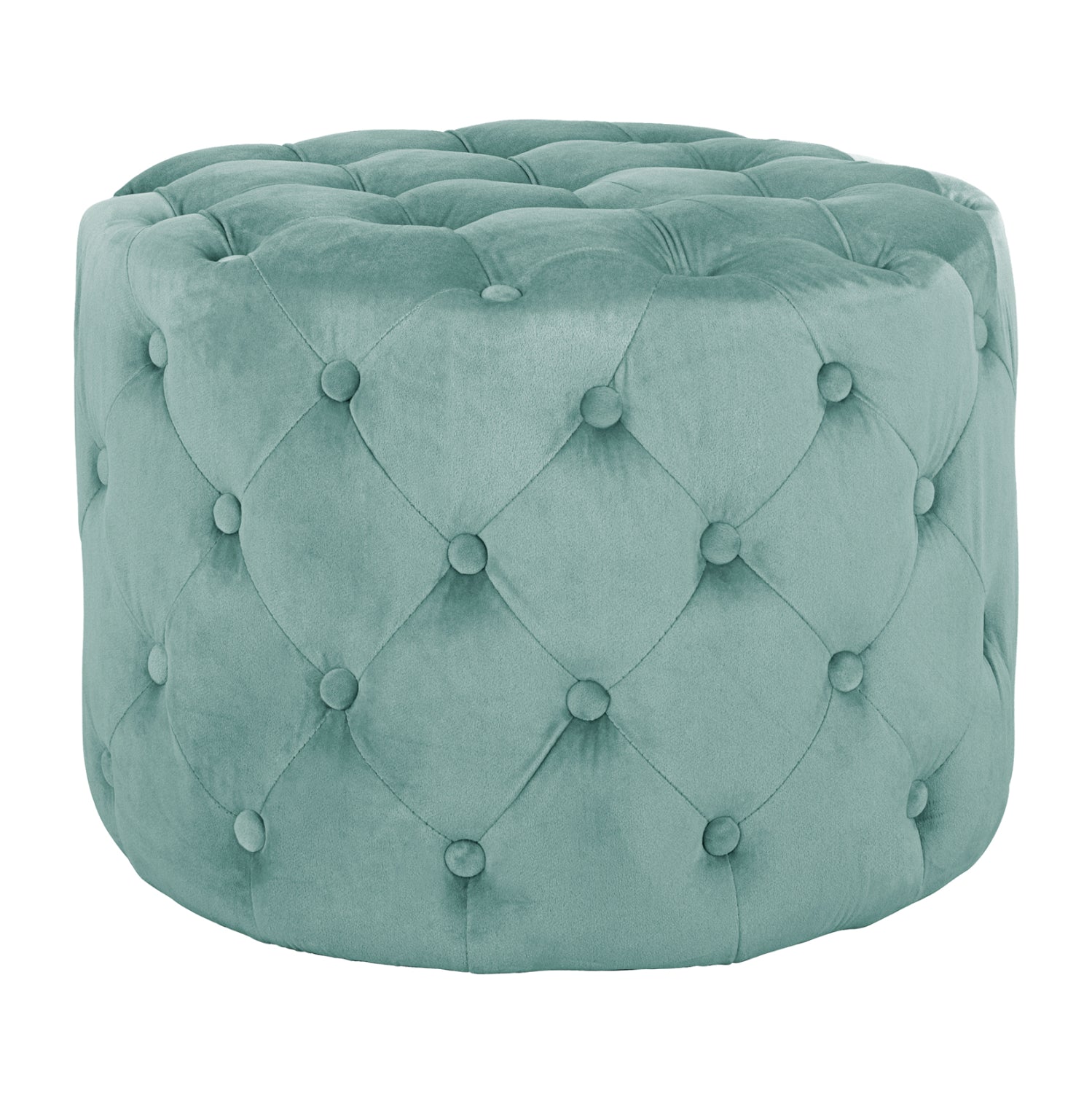 СТОЛ KASSIE ПИСТАЧЕНО ЗЕЛЕН ВЕЛУР, МОДЕЛ CHESTERFIELD Φ60X43Hсм.