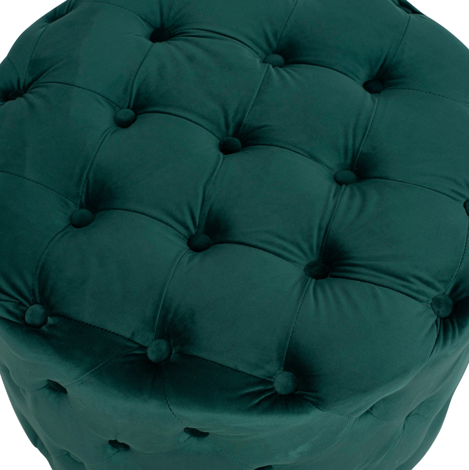 Велурен стол Kassie кипарисено зелен тип Chesterfield 60x43 см