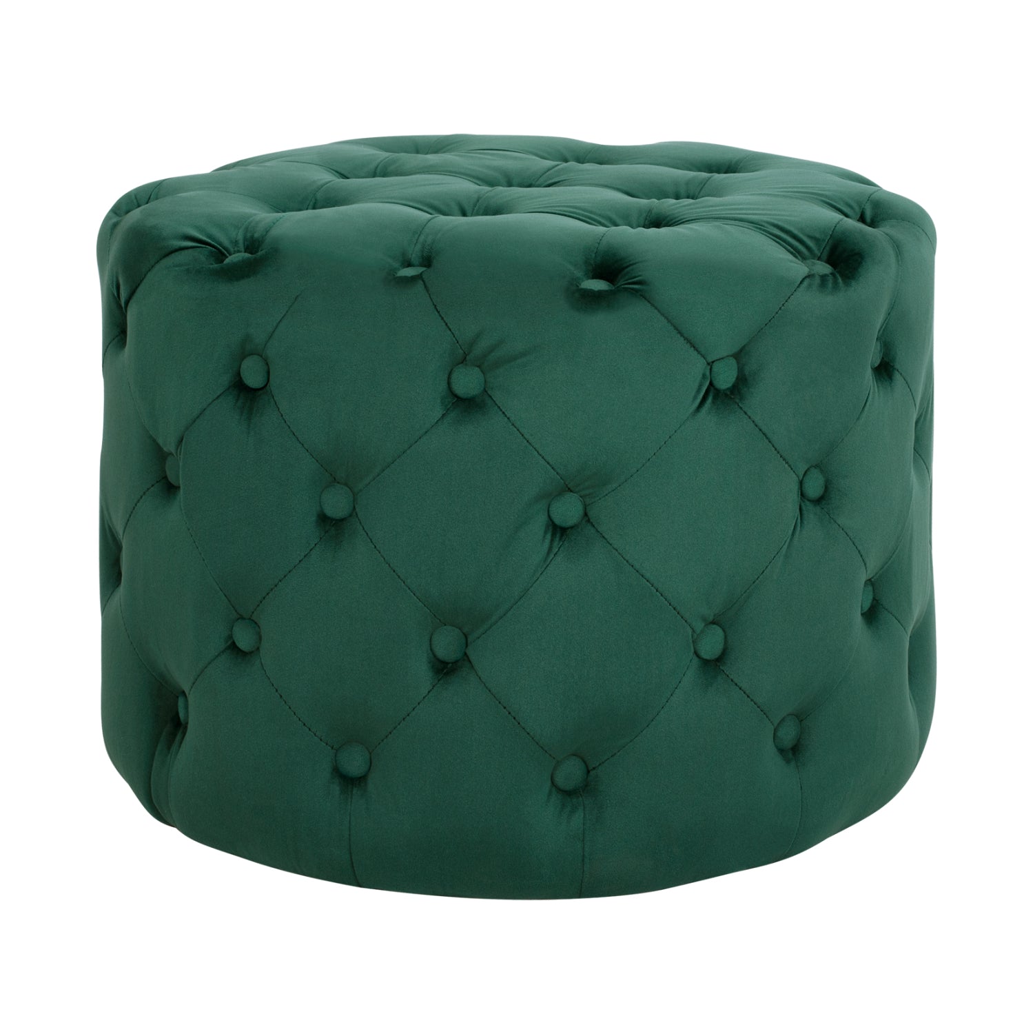 Велурен стол Kassie кипарисено зелен тип Chesterfield 60x43 см