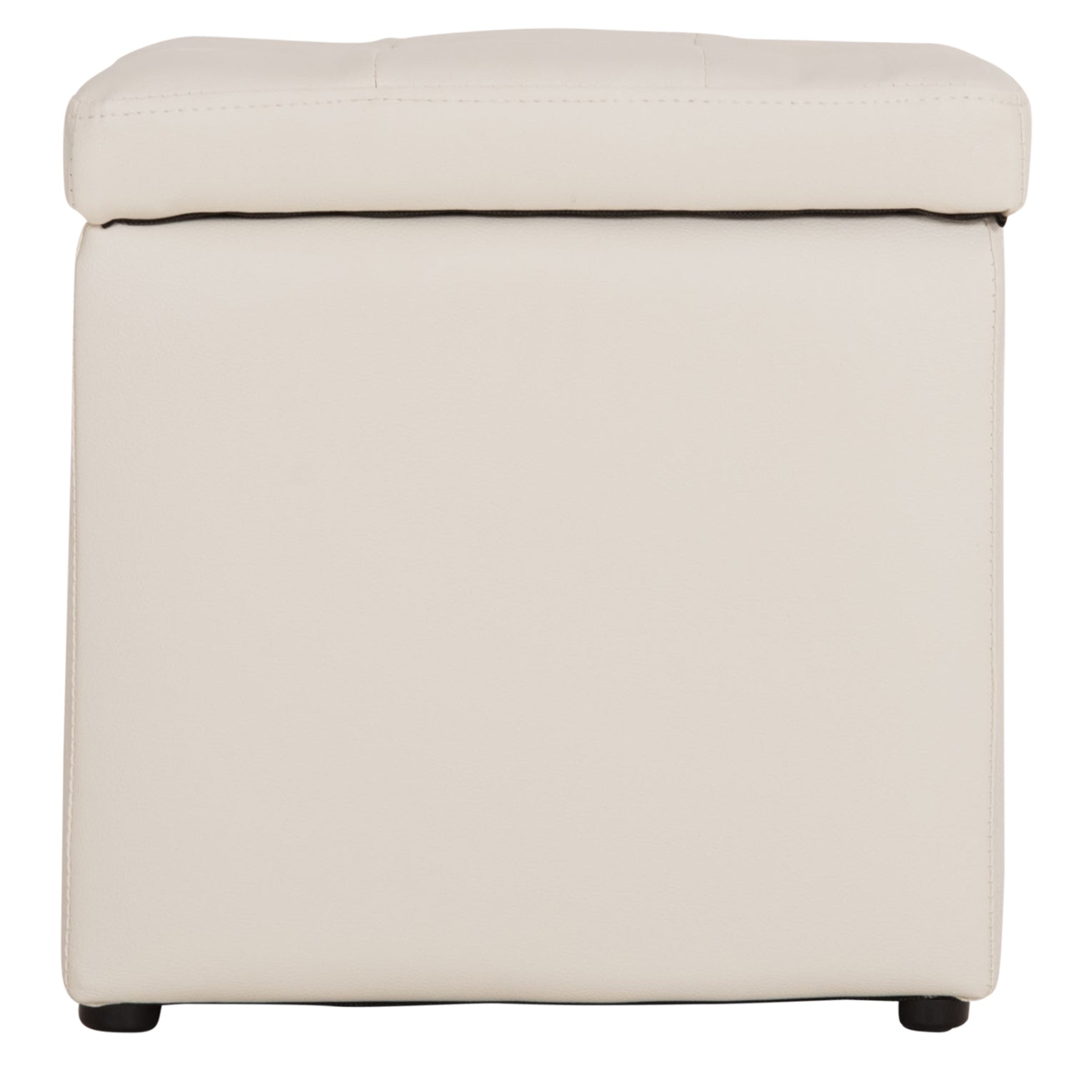 Стол PRO CUBE PU с място за съхранение - бял 38x38x36.5Hсм