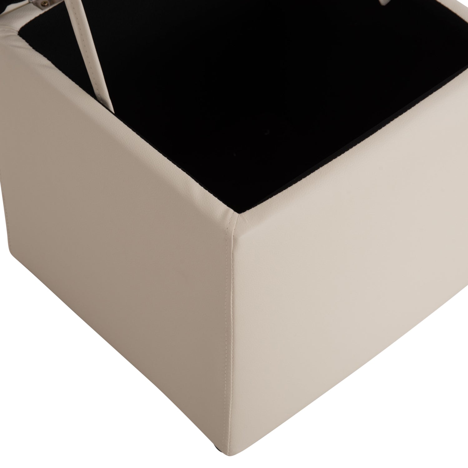 Стол PRO CUBE PU с място за съхранение - бял 38x38x36.5Hсм