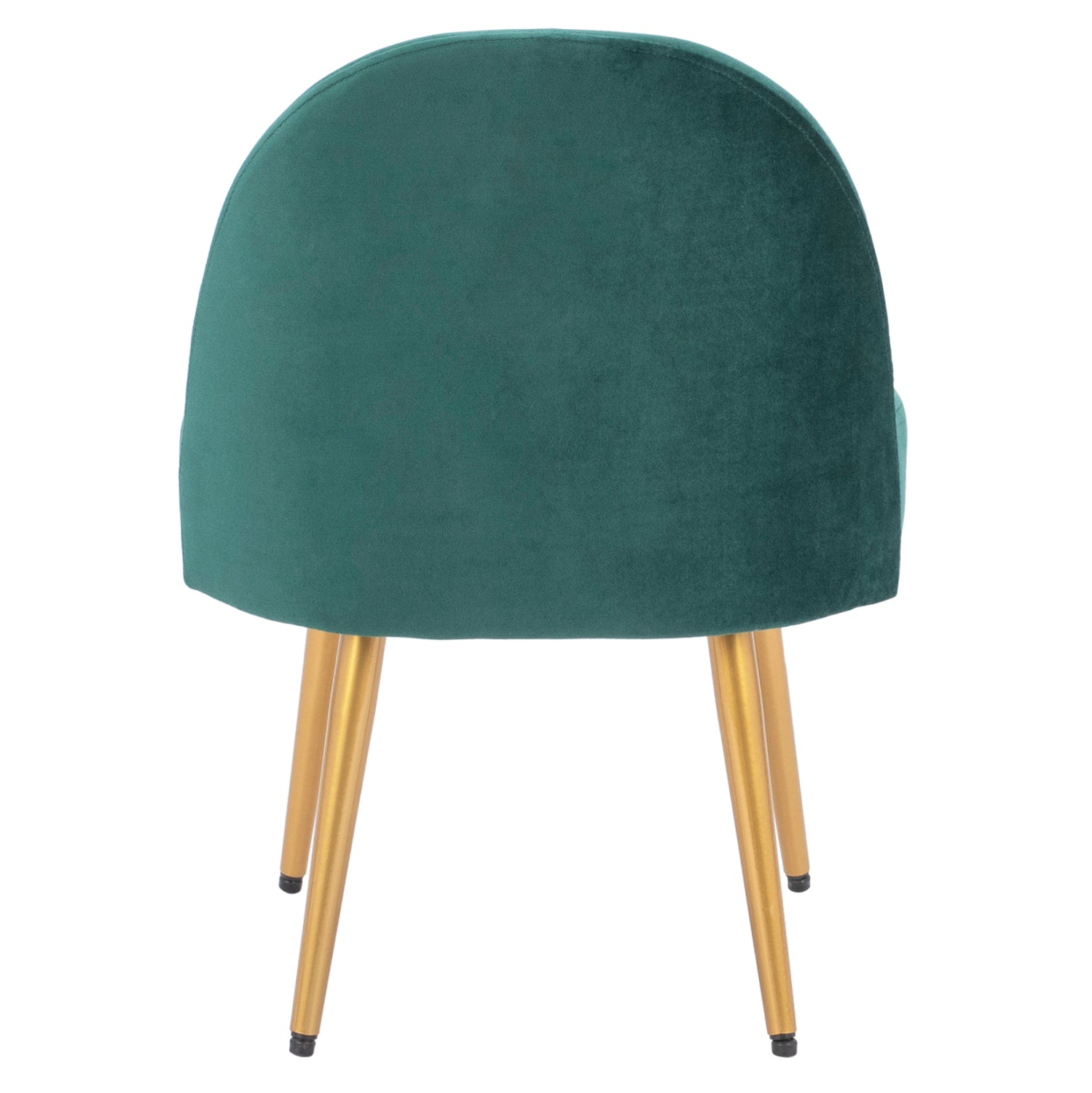 Стол с облегалка Yasmine от кипарисовозелен велур и златни крака 47x43x65cm