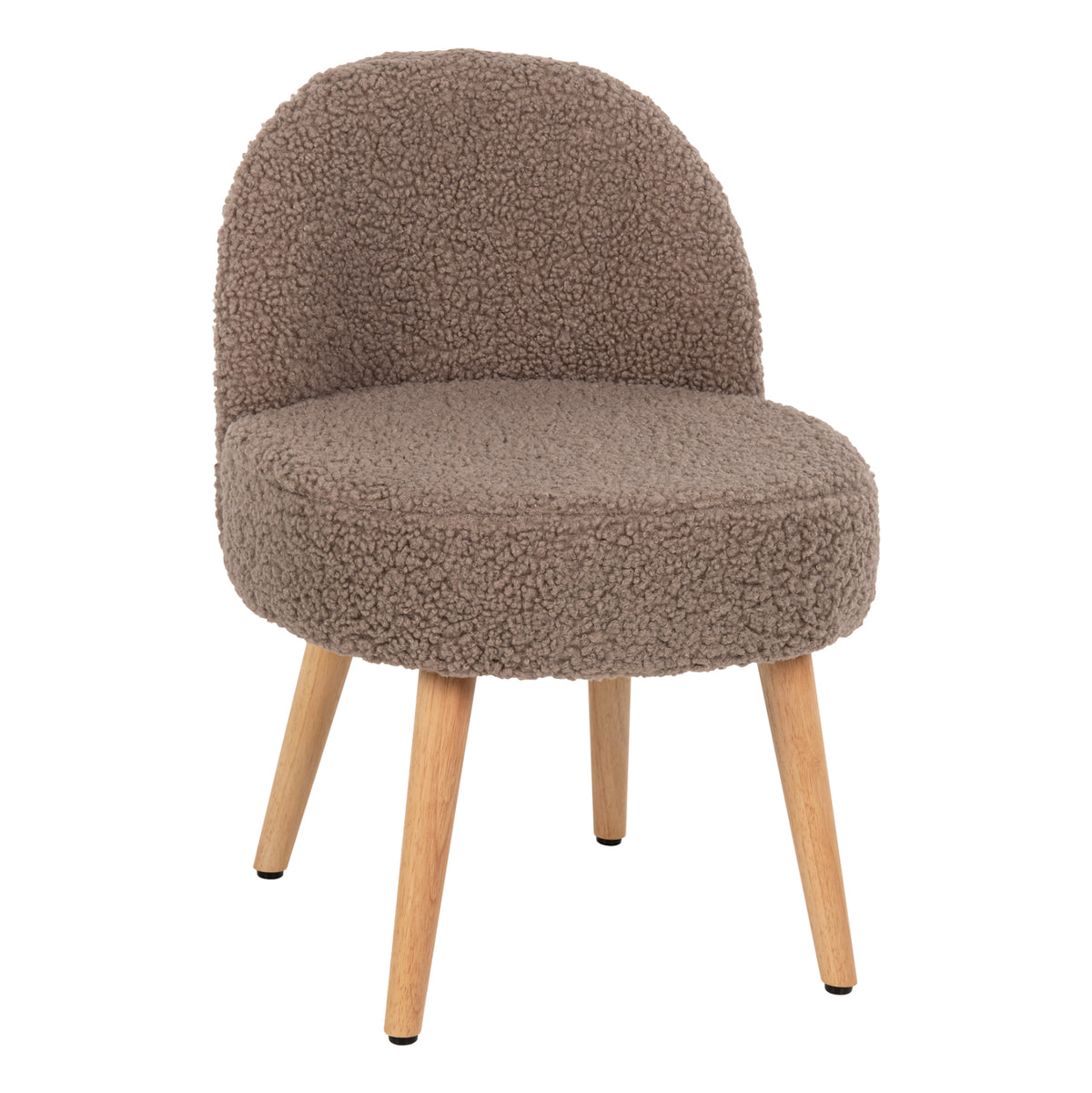 СТОЛ YASMINE С НИСКА ОБЛЕГАЛКА - ПЛАТ BOUCLE СВЕТЛО КАФЯВ ЦВЯТ 47x46x64,5Hсм.