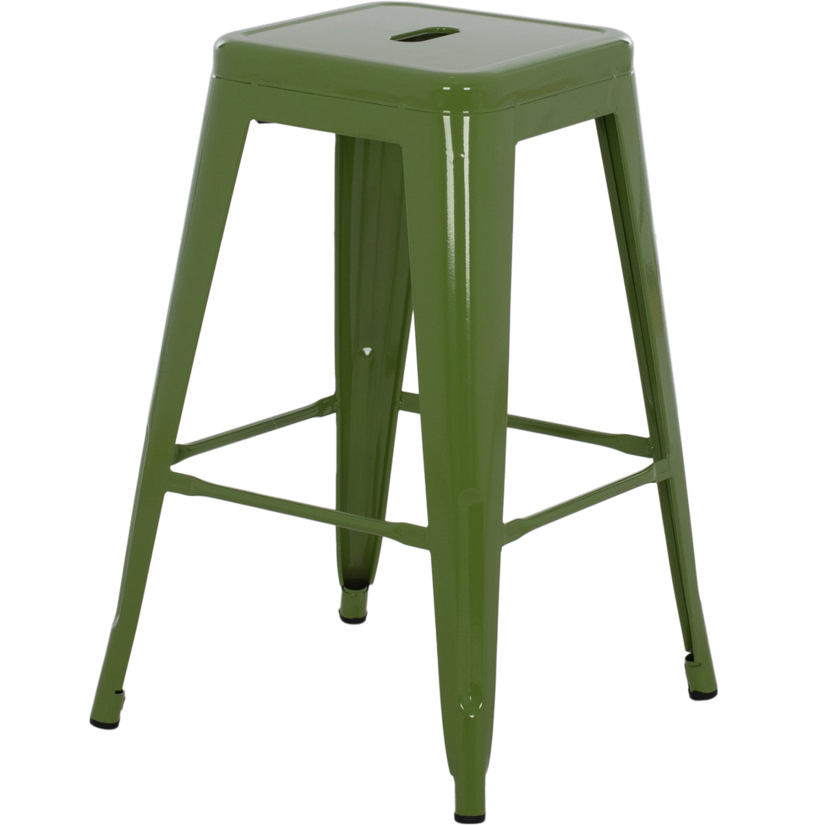 Метално столче със средна височина MELITA в светлозелен цвят Light Olive Green 43x43x67см.