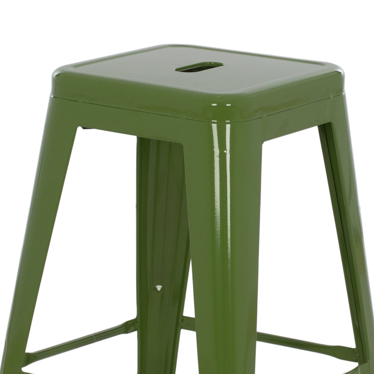 Метално столче със средна височина MELITA в светлозелен цвят Light Olive Green 43x43x67см.