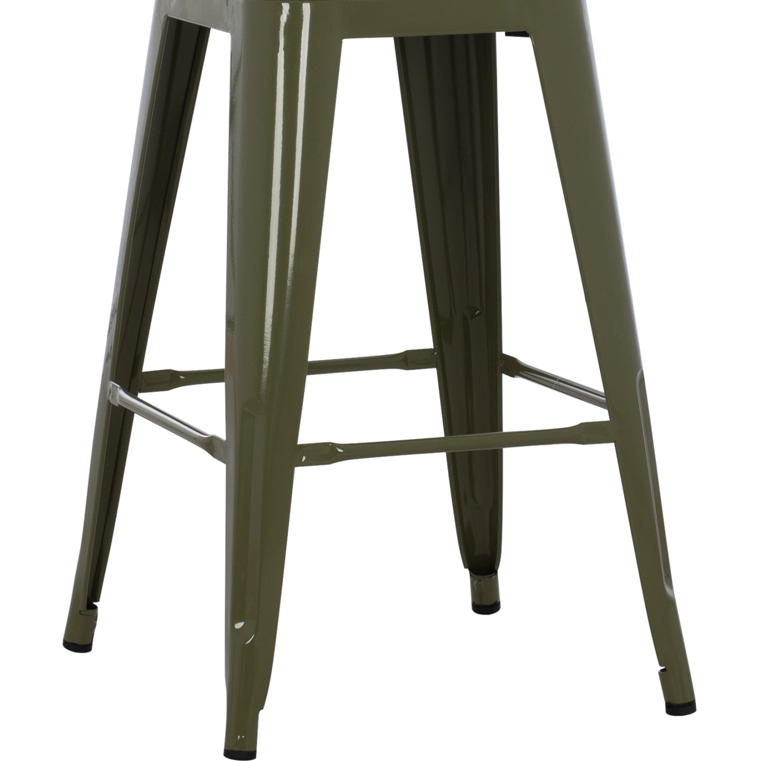 Бар стол средна височина MELITA-PRO метал тъмнозелен 43x43x67Hсм.