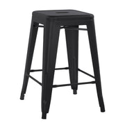 Бар стол със средна височина MELITA-PRO метал матов черен 43x43x67Hсм.