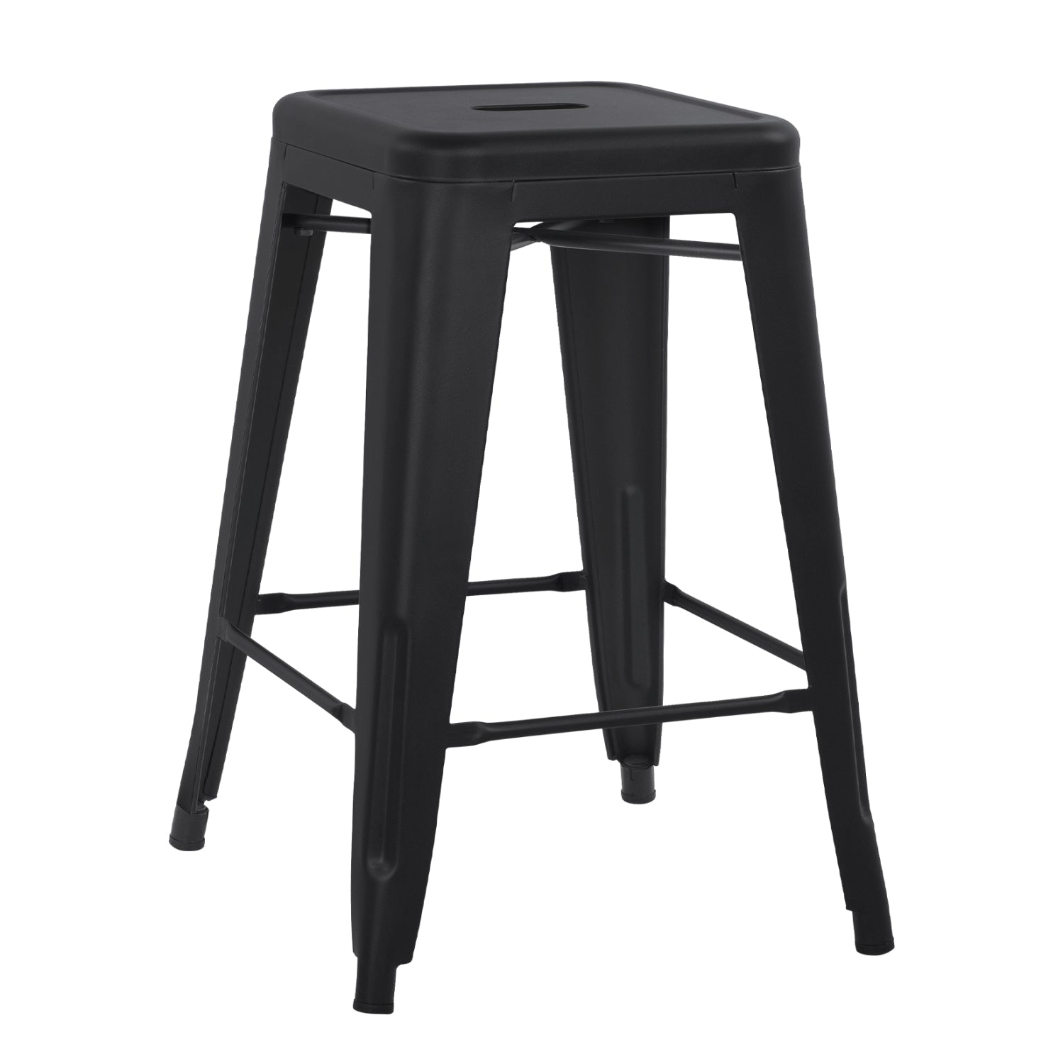 Бар стол със средна височина MELITA-PRO метал матов черен 43x43x67Hсм.