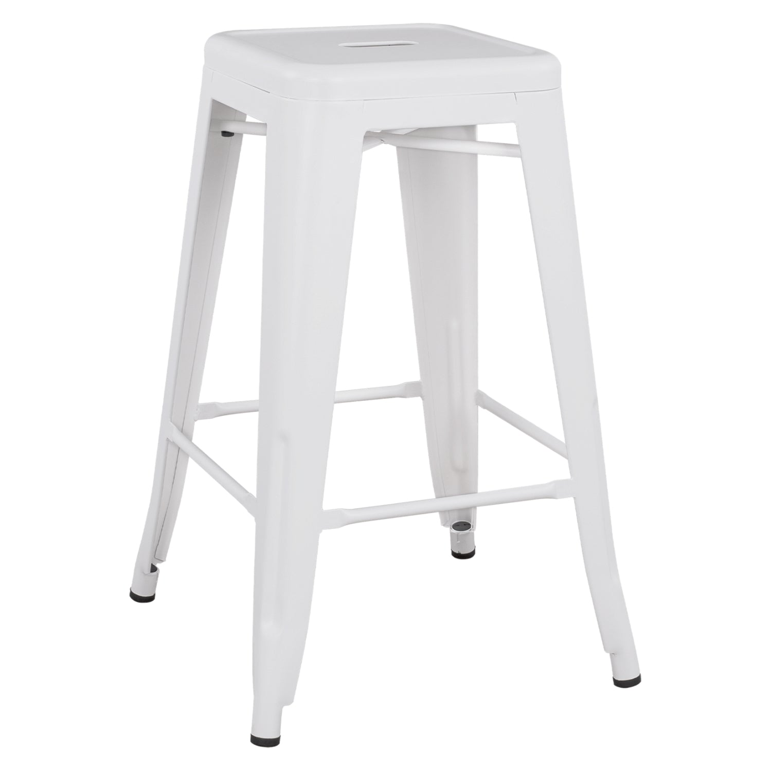 Бар стол Melita-Pro метален матов бял 43x43x67 см.