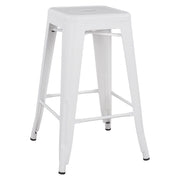 Бар стол Melita-Pro метален матов бял 43x43x67 см.