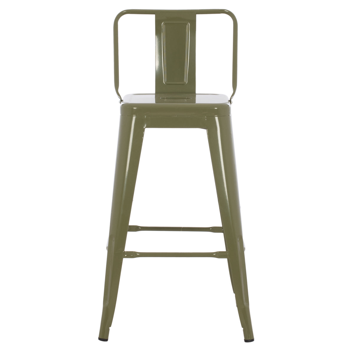 Метално столче MELITA със средна височина в тъмнозелен цвят Dark Olive Green 42x42x98см.