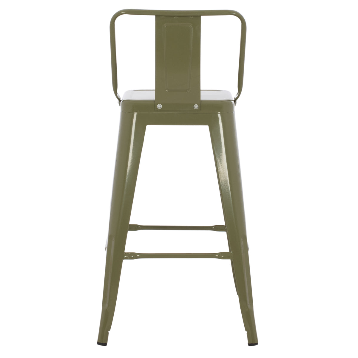 Метално столче MELITA със средна височина в тъмнозелен цвят Dark Olive Green 42x42x98см.