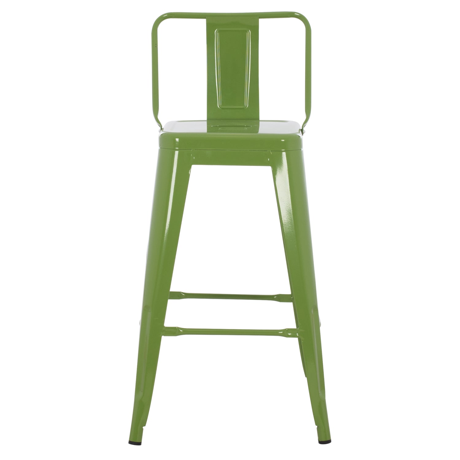 Метално столче MELITA със средна височина в светлозелен цвят Light Olive Green 42x42x98см.
