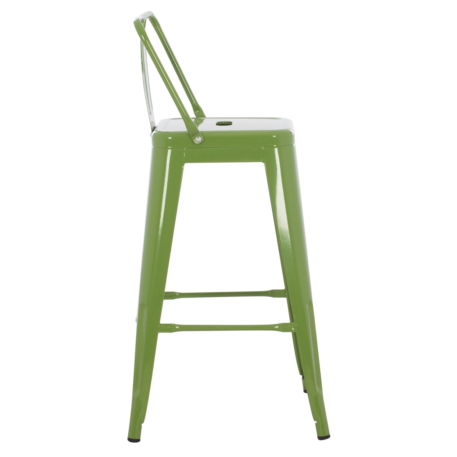 Метално столче MELITA със средна височина в светлозелен цвят Light Olive Green 42x42x98см.
