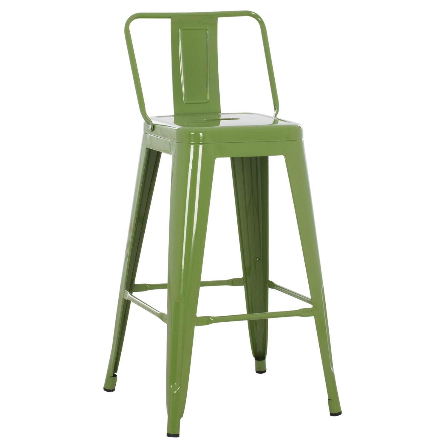 Метално столче MELITA със средна височина в светлозелен цвят Light Olive Green 42x42x98см.