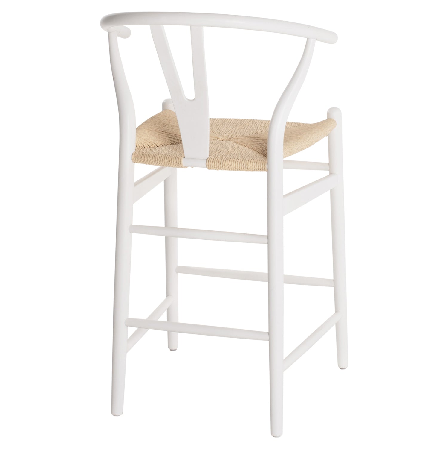 Бар стол Brave бук с полукръгла облегалка Wishbone 48x53x100H cm.