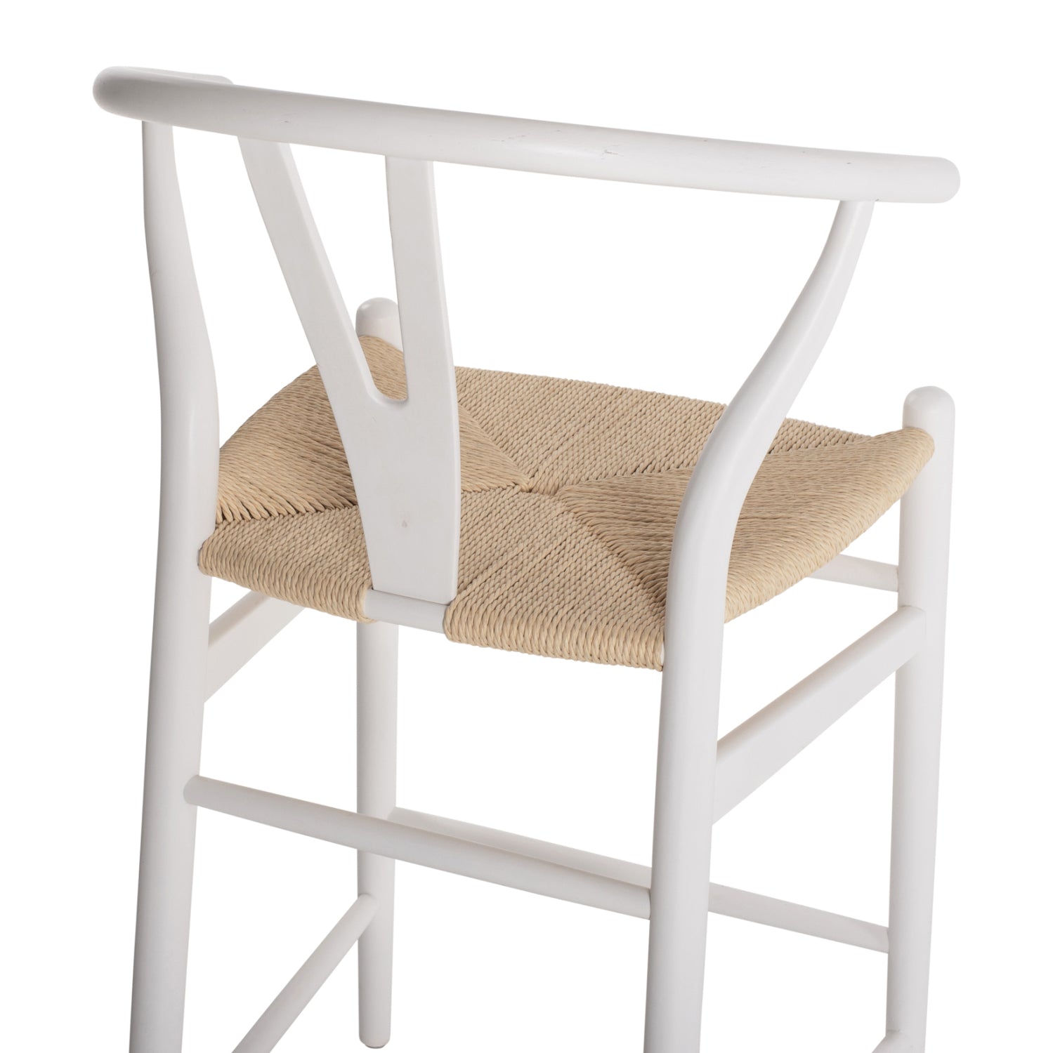 Бар стол Brave бук с полукръгла облегалка Wishbone 48x53x100H cm.