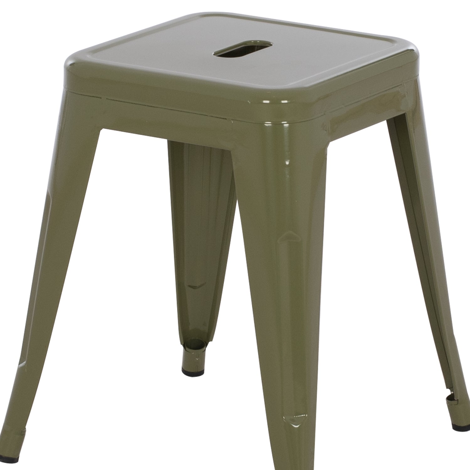 Столче MELITA метал в тъмно маслинен цвят 37x37x45Hсм.
