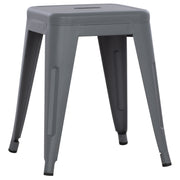 Столче MELITA метал в матово сив цвят 37x37x45Hсм.