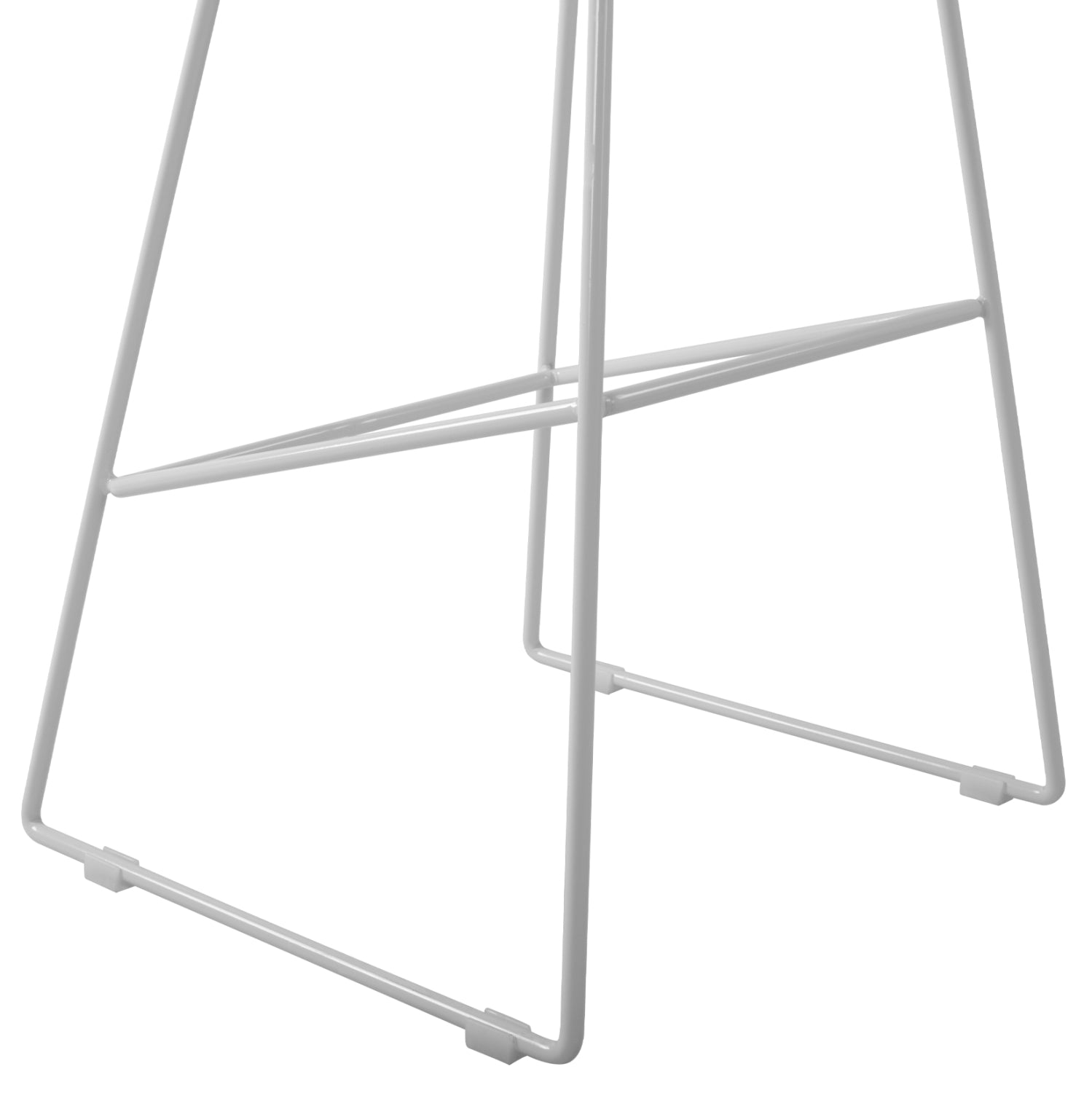 Стол метален с PP седалка бяла 47x47x83см