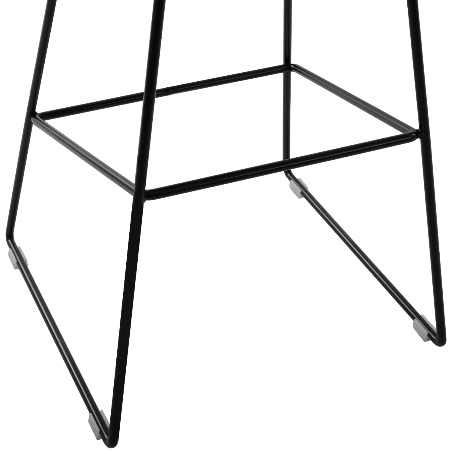 Метален стол с PP седалка черна 47x47x83см