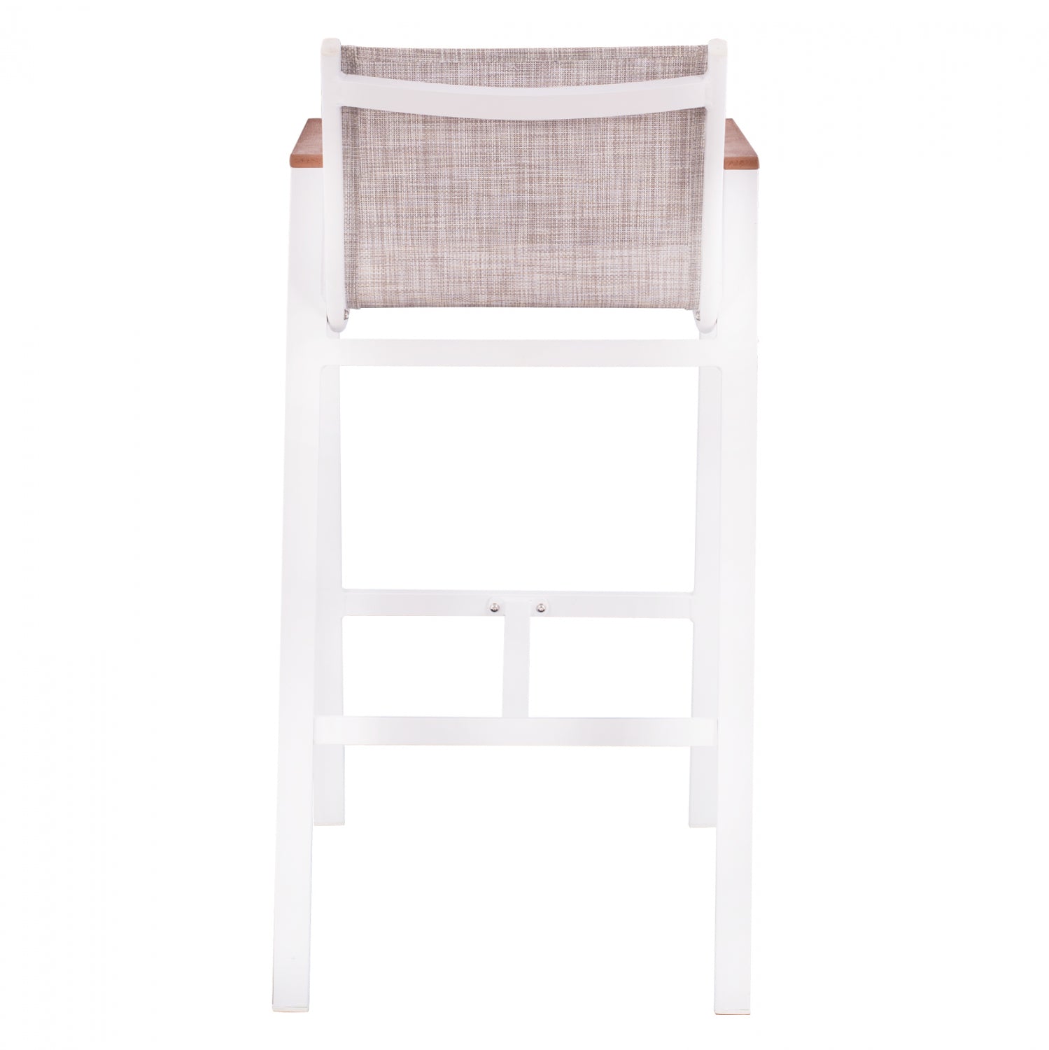 Алуминиев бар стол бял с полиуд 52x58x108 см