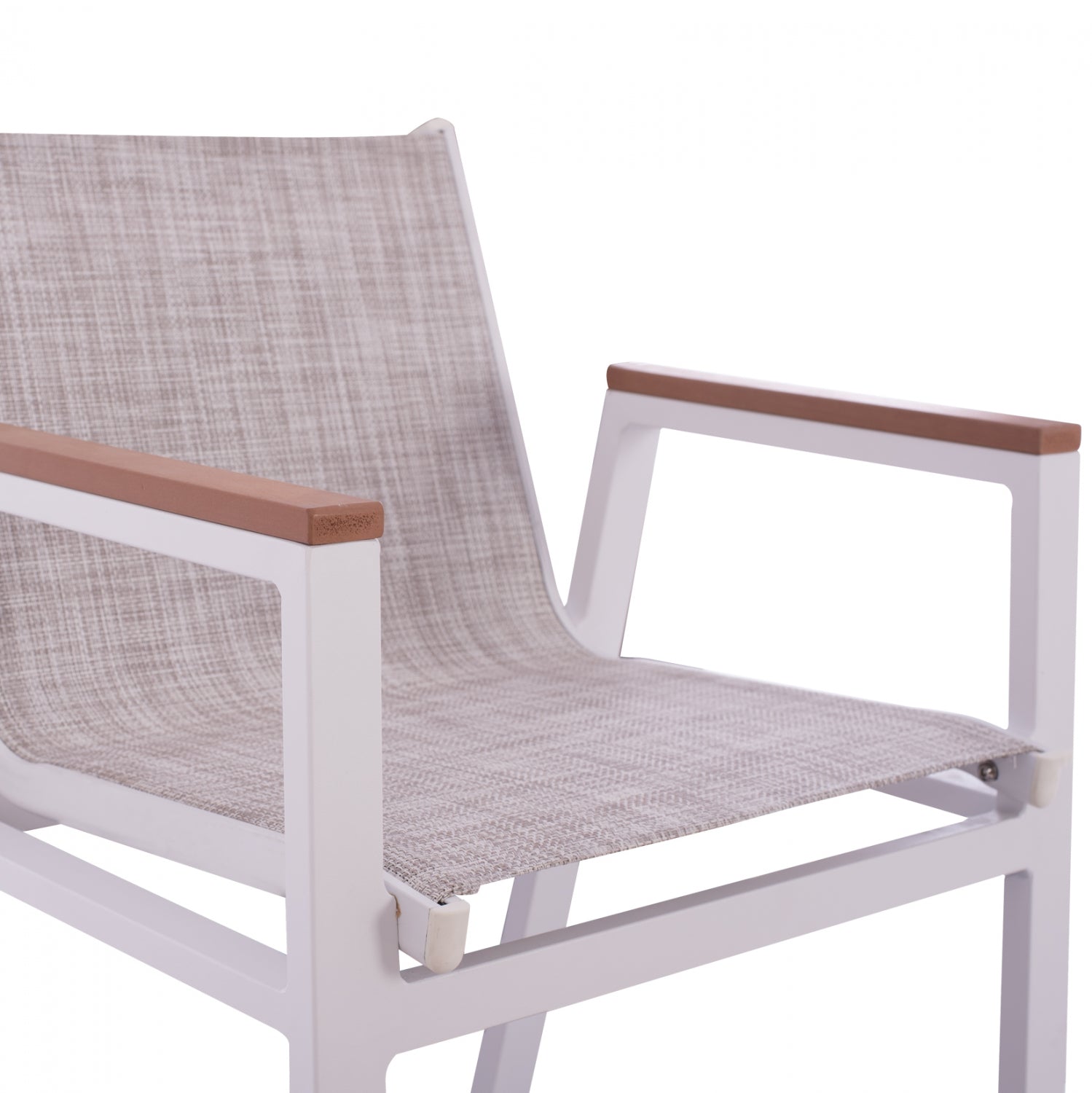 Алуминиев бар стол бял с полиуд 52x58x108 см
