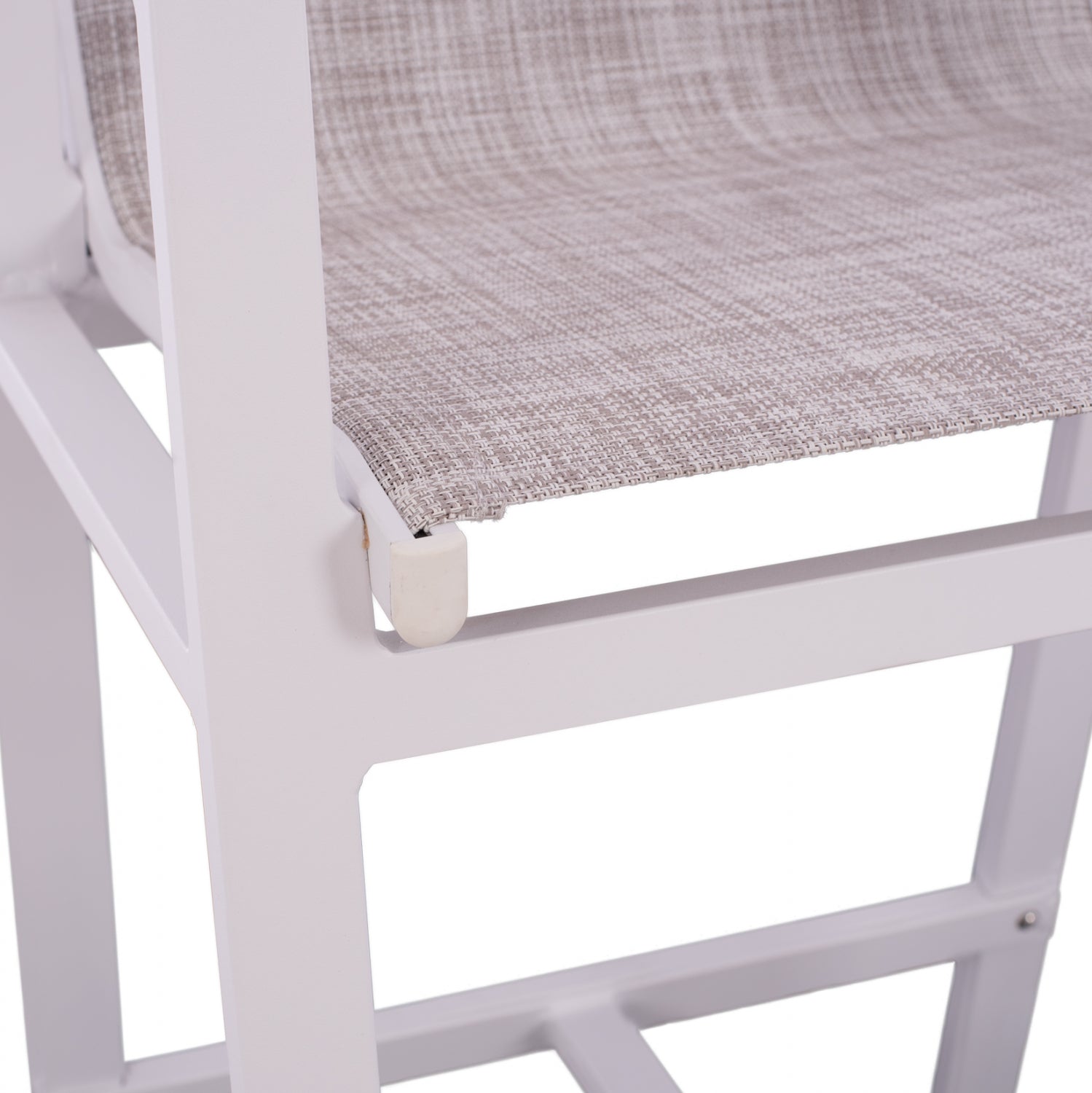 Алуминиев бар стол бял с полиуд 52x58x108 см