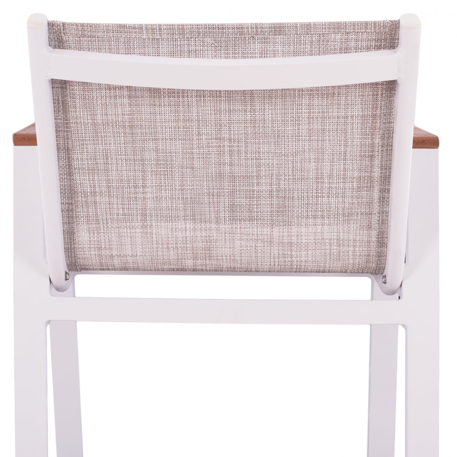 Алуминиев бар стол бял с полиуд 52x58x108 см
