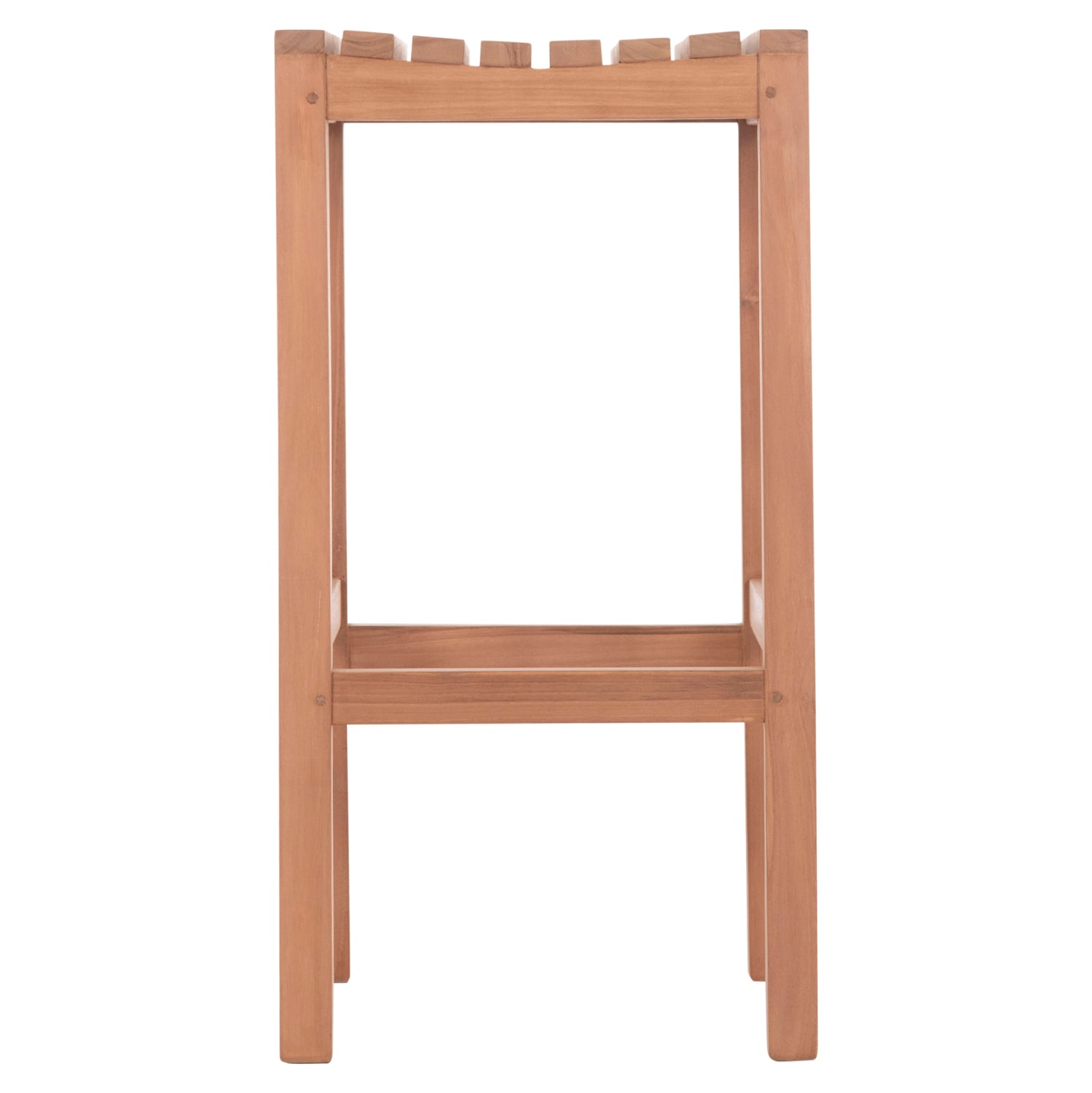 Бар стол NIKOL от тиково дърво в естествен цвят 40x40x77Hсм.