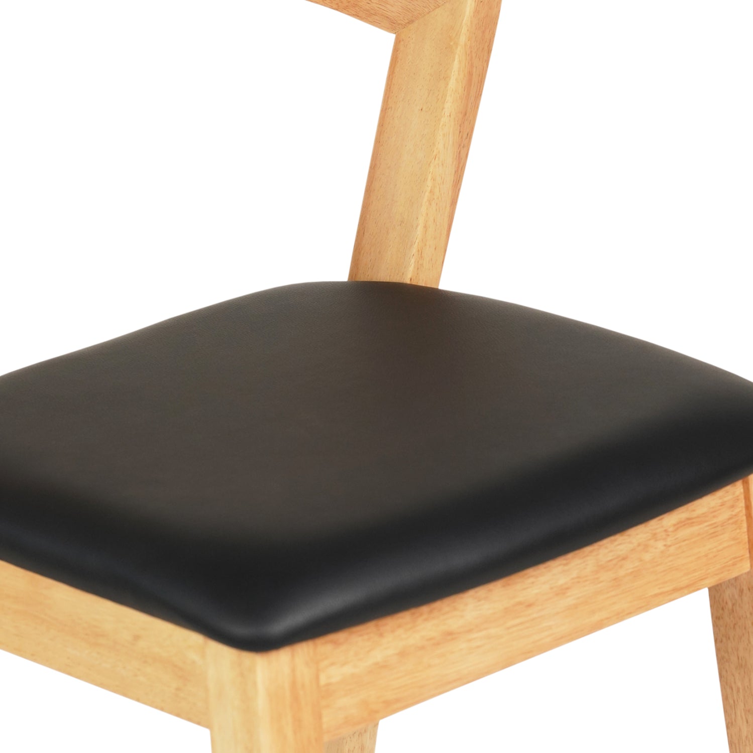 Бар стол NAMI гумено дърво в дъб - черен PU 47,5x59x102,5Hcm.
