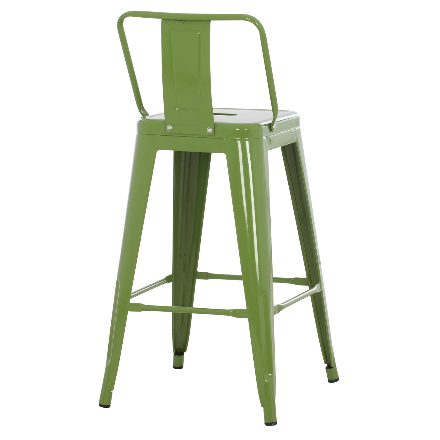 Бар стол със средна височина MELITA-PRO метал в светлозелено 43x43x88Hсм.