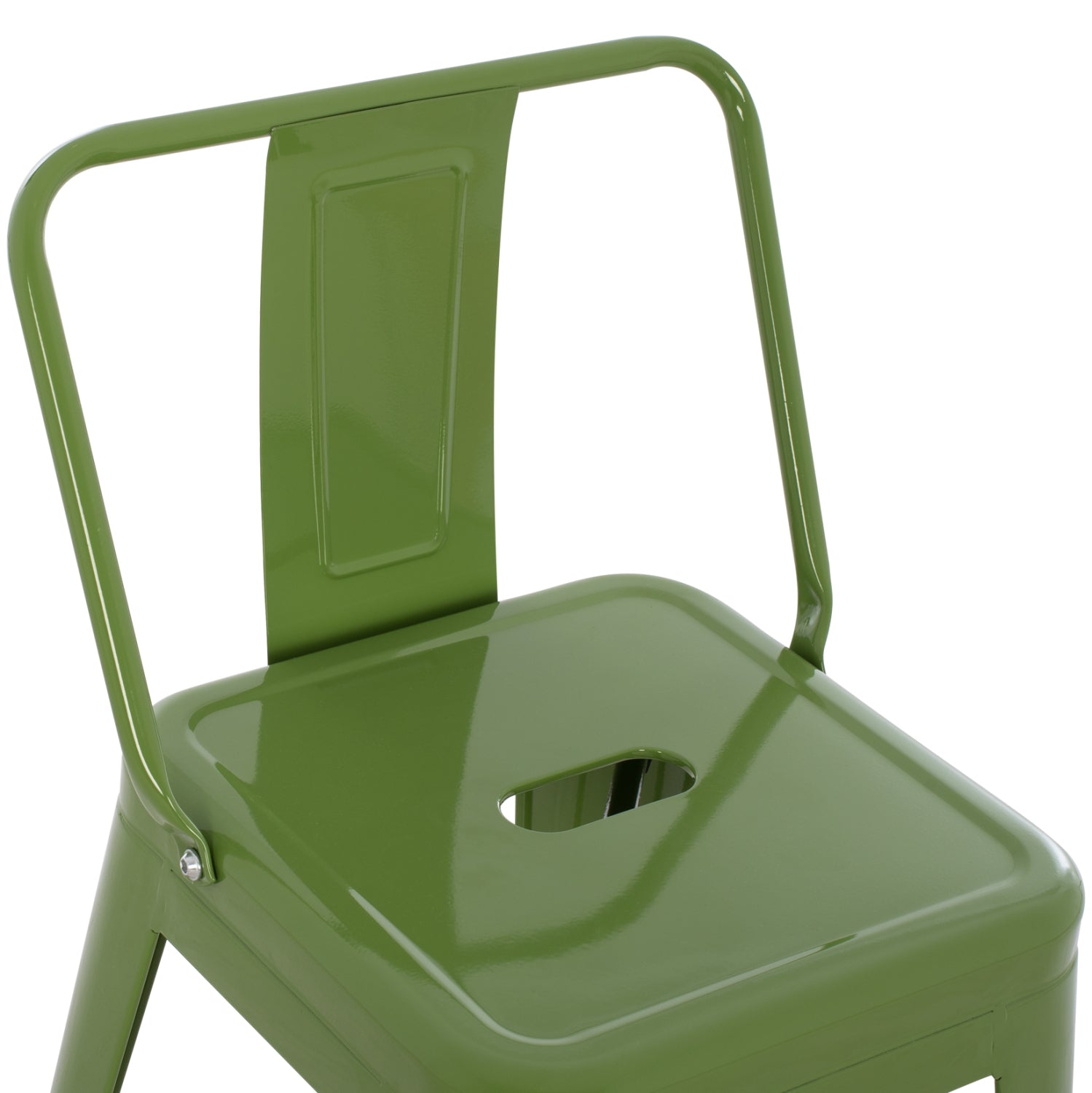 Бар стол със средна височина MELITA-PRO метал в светлозелено 43x43x88Hсм.