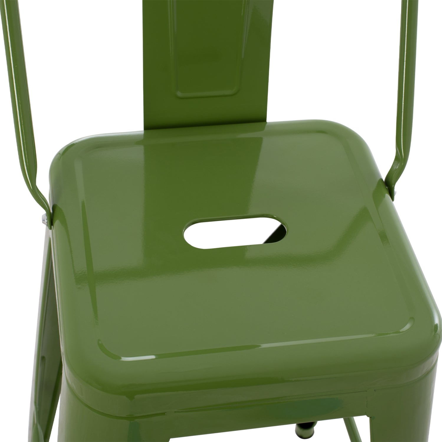 Бар стол със средна височина MELITA-PRO метал в светлозелено 43x43x88Hсм.