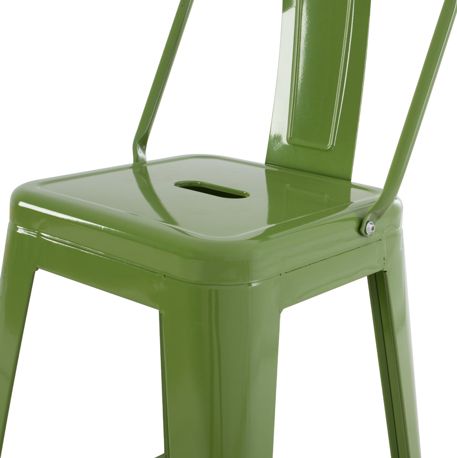 Бар стол със средна височина MELITA-PRO метал в светлозелено 43x43x88Hсм.
