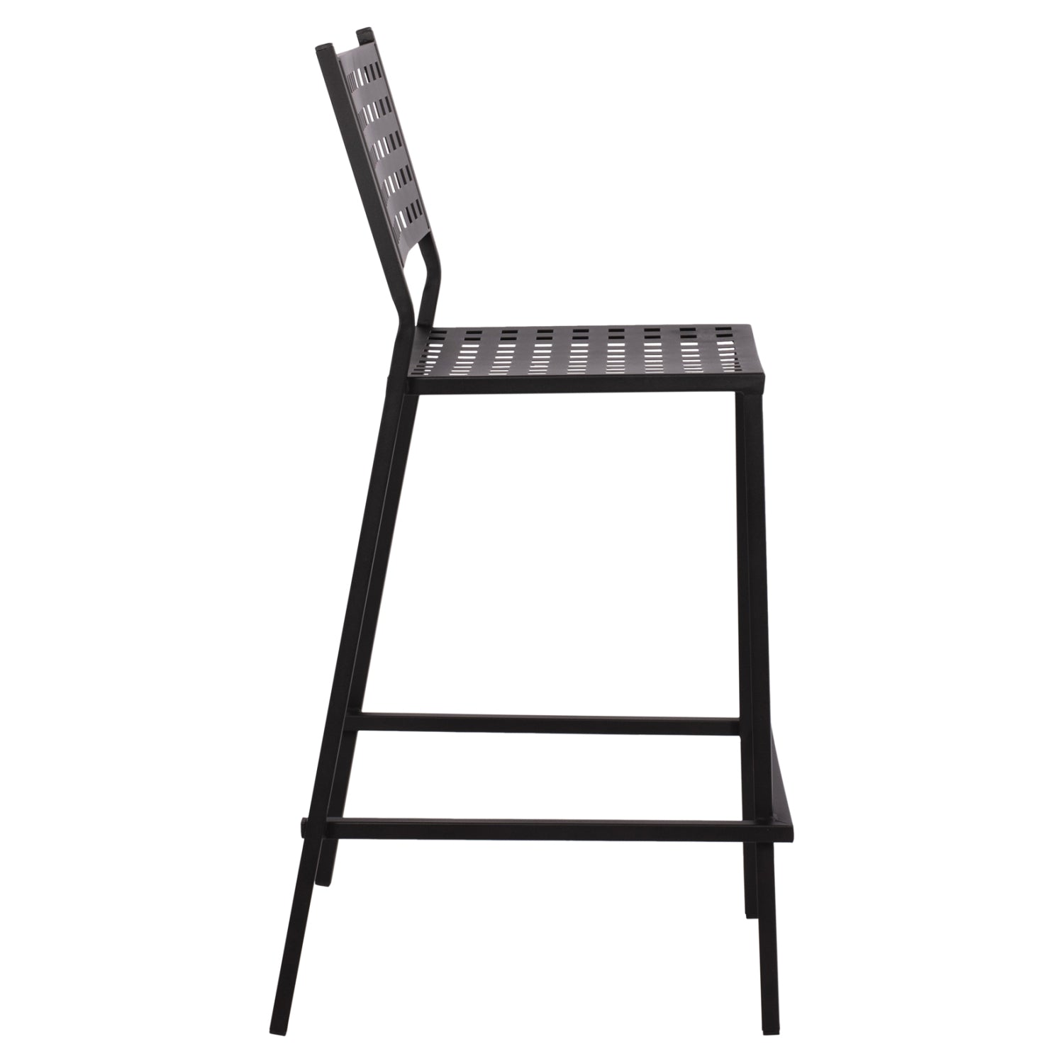 Бар стол Olympias Metallic черен цвят 47x58x111см