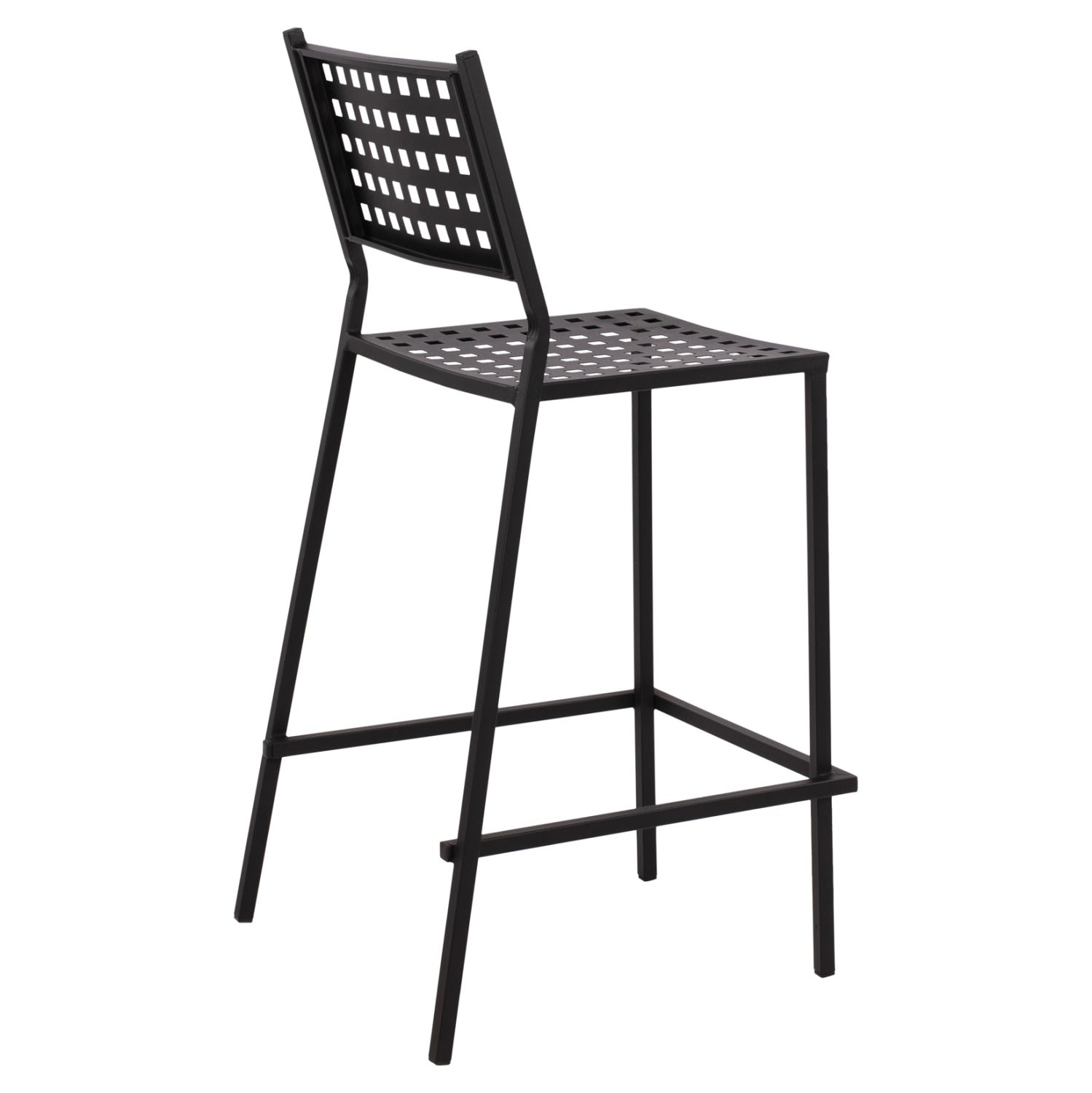 Бар стол Olympias Metallic черен цвят 47x58x111см
