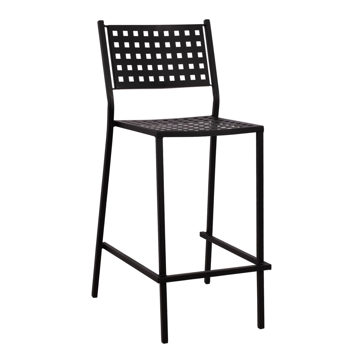 Бар стол Olympias Metallic черен цвят 47x58x111см