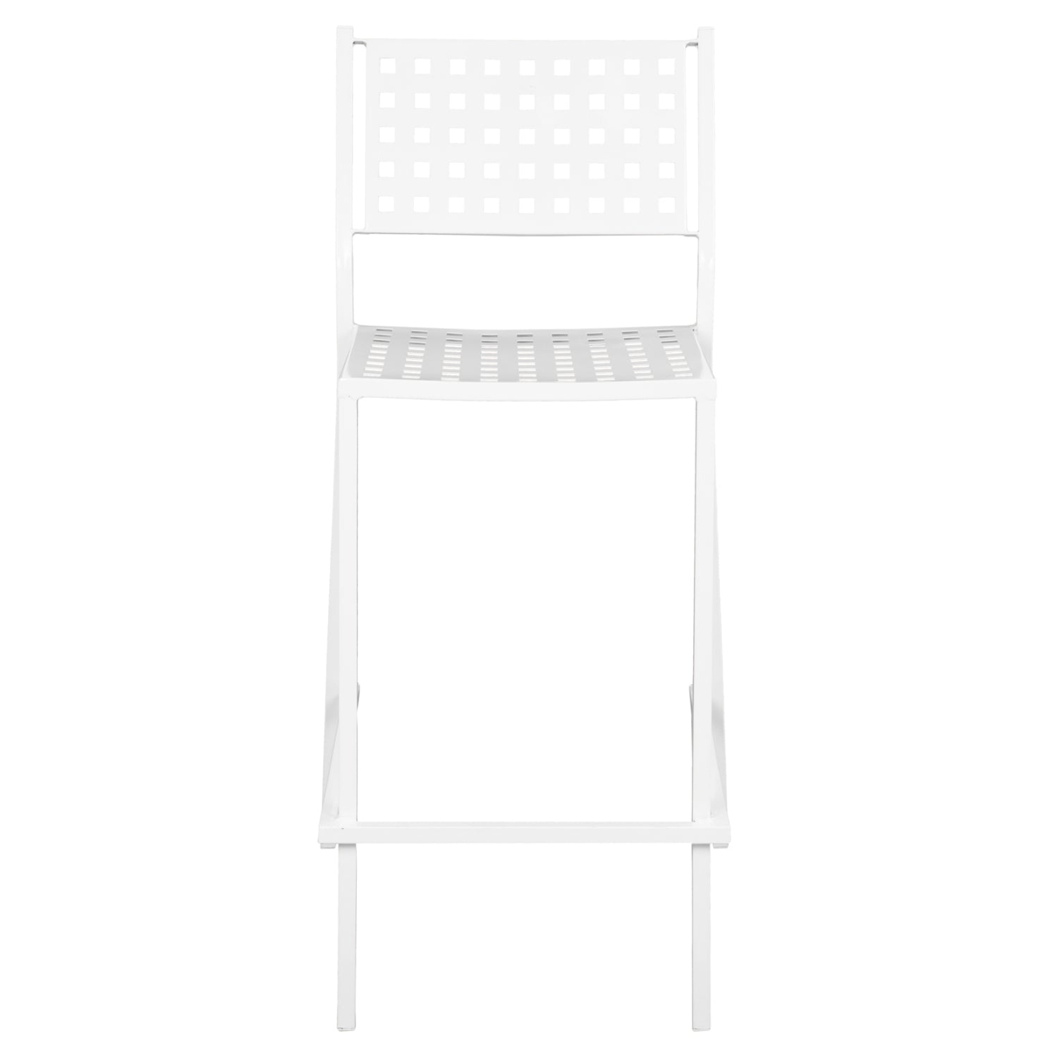 Бар стол Olympias Metallic бял цвят 47x58x111см