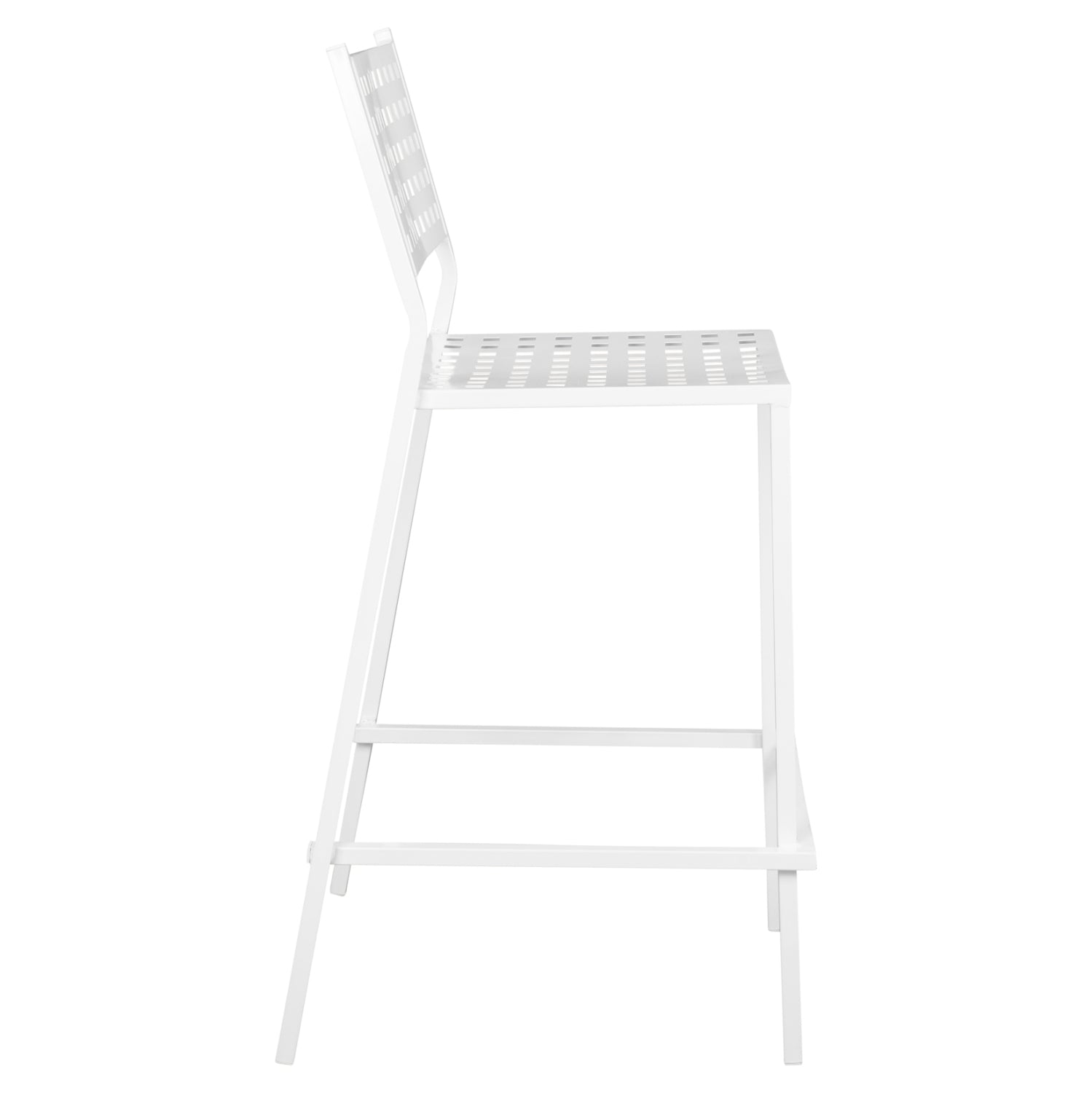 Бар стол Olympias Metallic бял цвят 47x58x111см