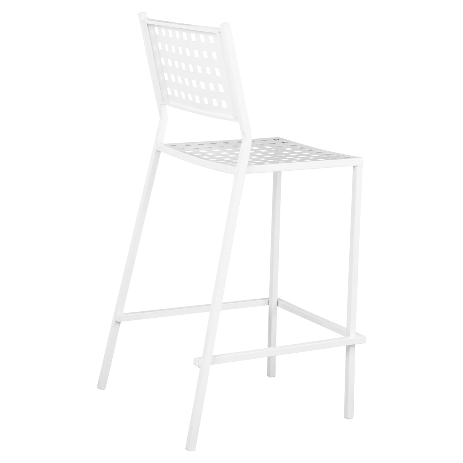 Бар стол Olympias Metallic бял цвят 47x58x111см