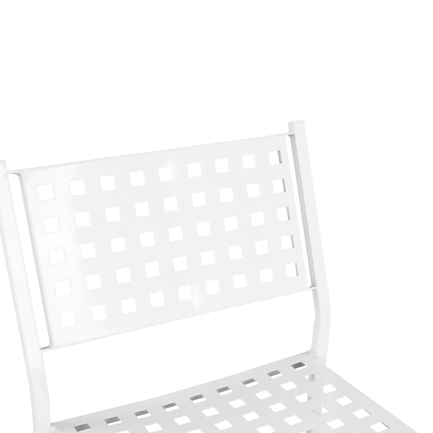 Бар стол Olympias Metallic бял цвят 47x58x111см