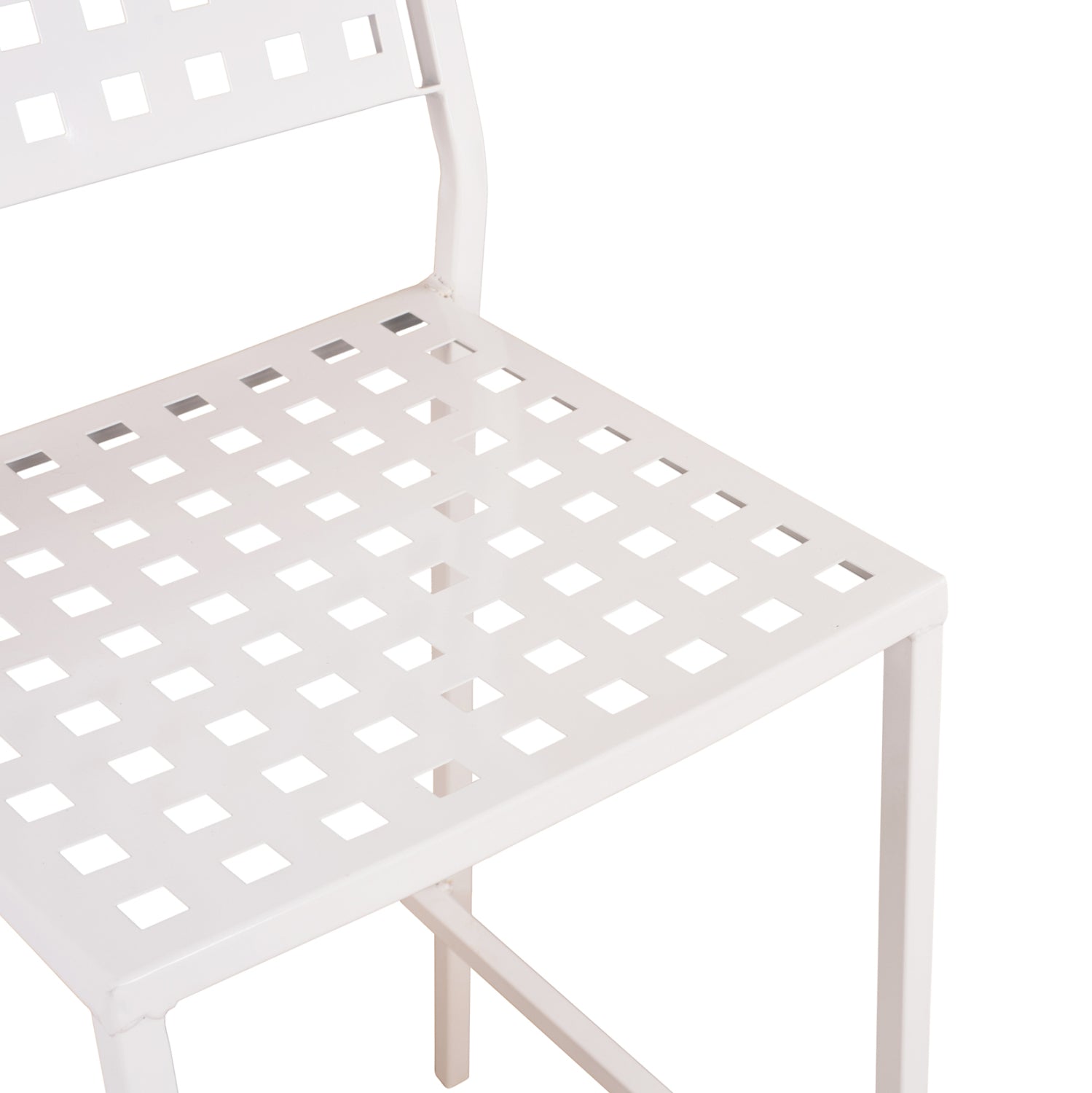 Бар стол Olympias Metallic бял цвят 47x58x111см