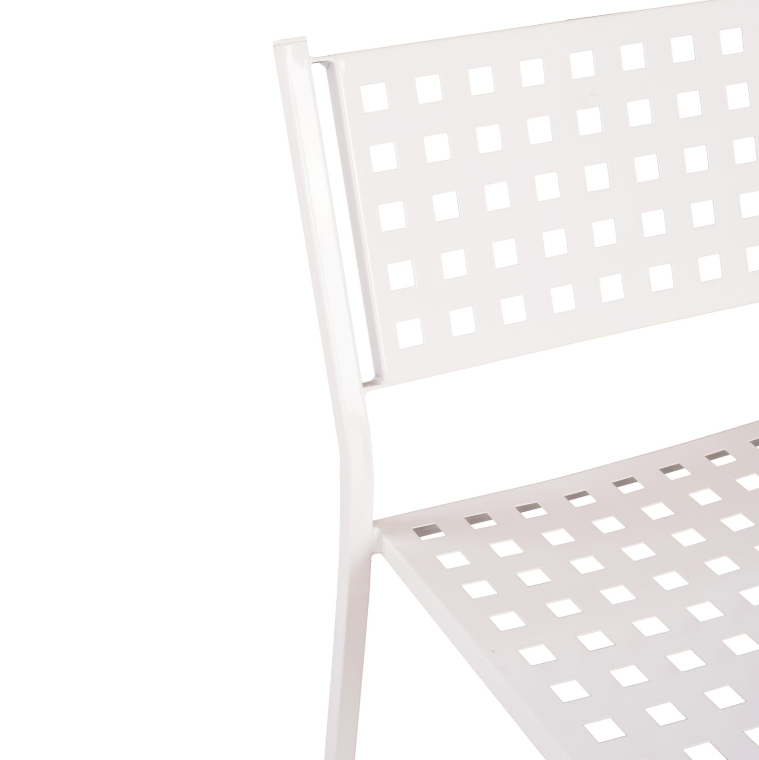 Бар стол Olympias Metallic бял цвят 47x58x111см