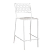 Бар стол Olympias Metallic бял цвят 47x58x111см