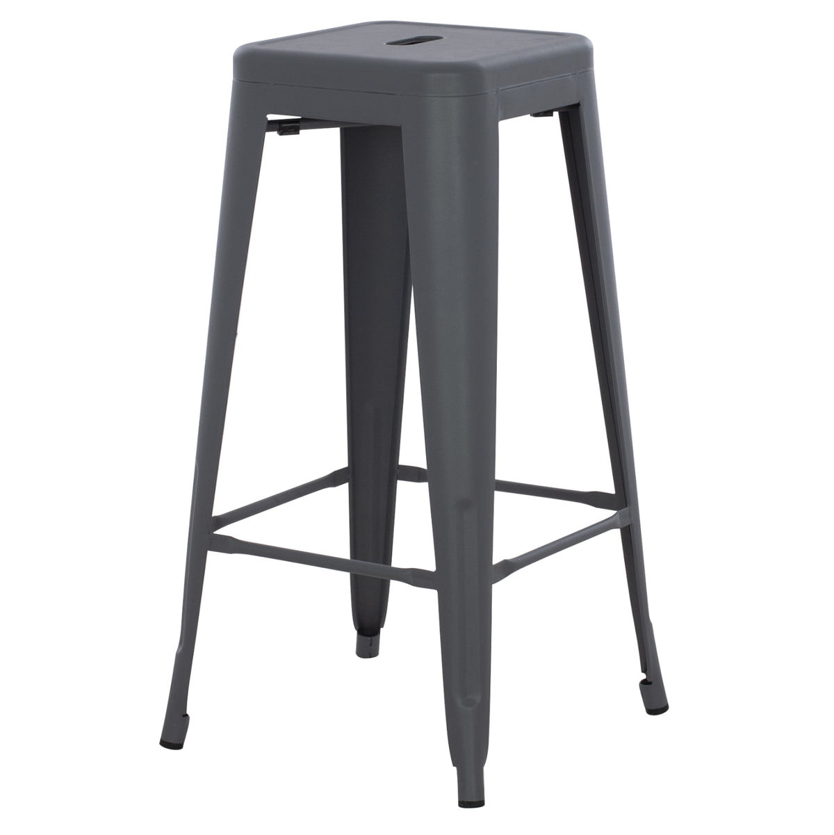Бар стол MELITA-PRO метал сив 43x43x78Hсм.