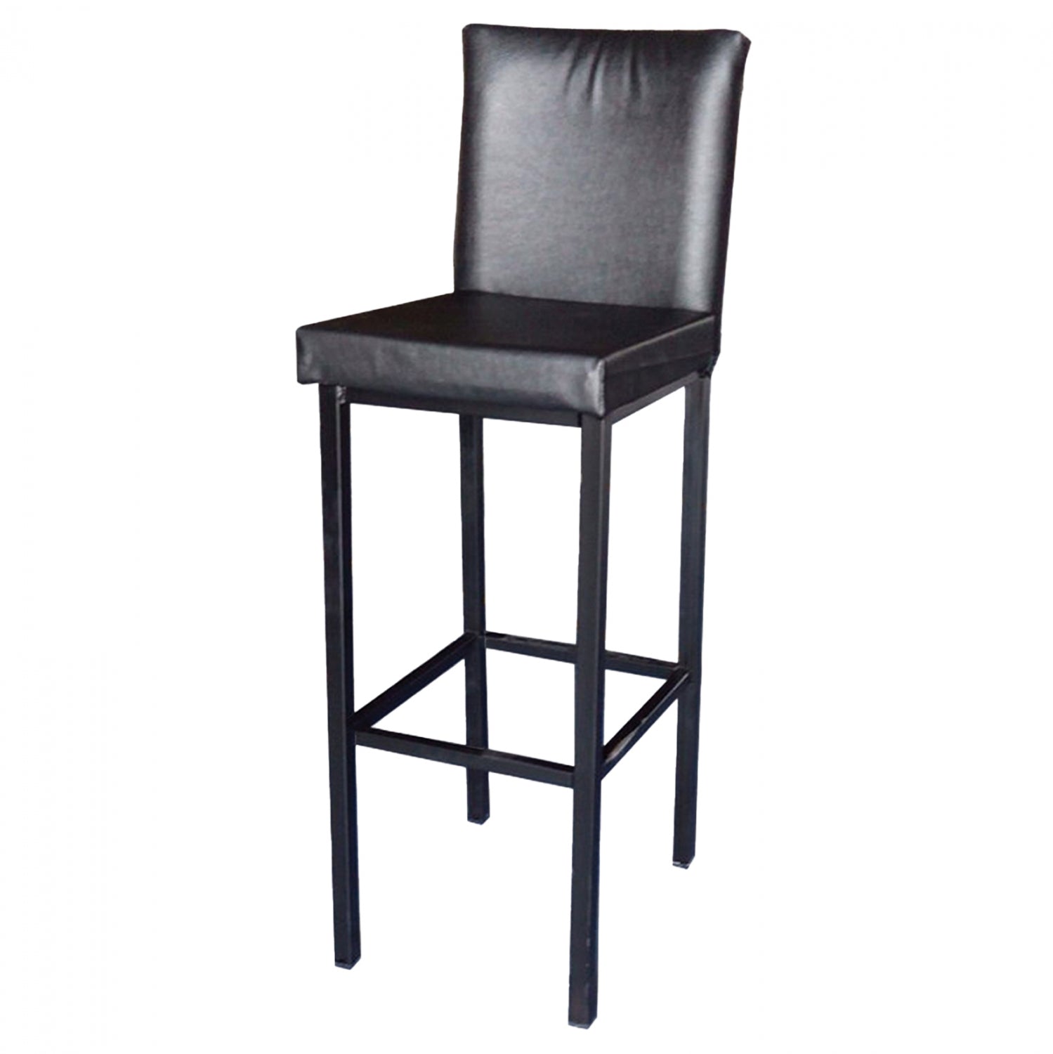 Метален бар стол с черен PU 36x46x115 см.